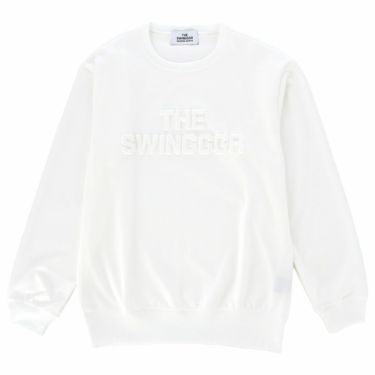 ザ スウィンガー THE SWINGGGR　エンボスロゴ ストレッチ 長袖 クルーネックシャツ SWG23SS-CT006 ホワイト（WHT）