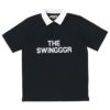 ザ スウィンガー THE SWINGGGR　ロゴプリント ツートンカラー 半袖 ポロシャツ SWG23SS-PL003 ブラック（BLK）