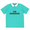 ザ スウィンガー THE SWINGGGR　ロゴプリント ツートンカラー 半袖 ポロシャツ SWG23SS-PL003 ブルー（BLU）