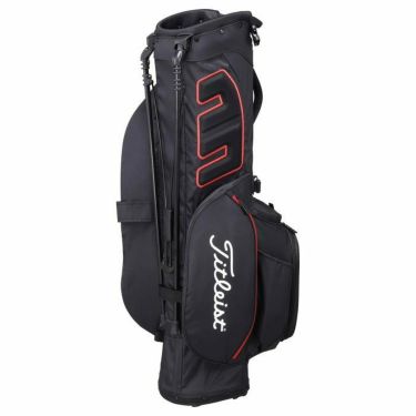 タイトリスト Titleist　New Players 4 2023年モデル　メンズ スタンド キャディバッグ TB23SX4A 006 ブラック×ブラック×レッド 詳細1