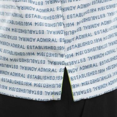 アドミラル Admiral　メンズ 総柄 ロゴボーダー ジャガード 半袖 ボタンダウン ポロシャツ ADMA332　2023年モデル 詳細6