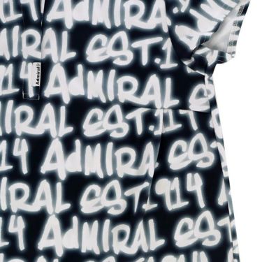 アドミラル Admiral　レディース ロゴデザイン 総柄プリント Aライン 半袖 ポロシャツ ADLA309　2023年モデル 詳細5
