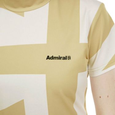 アドミラル Admiral　レディース ロゴデザイン ユニオンジャック パネルプリント ストレッチ 半袖 モックネックシャツ ADLA312　2023年モデル 詳細5