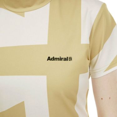アドミラル Admiral　レディース ロゴデザイン ユニオンジャック パネルプリント ストレッチ 半袖 モックネックシャツ ADLA312　2023年モデル 詳細5