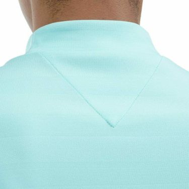 トミー ヒルフィガー ゴルフ　メンズ ロゴプリント ジャガードボーダー ストレッチ 半袖 モックネックシャツ THMA333　2023年モデル 詳細5