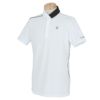 テーラーメイド TaylorMade　メンズ ロゴプリント バイカラー サイドメッシュ 半袖 ポロシャツ TJ175　2023年モデル ホワイト（N97044）