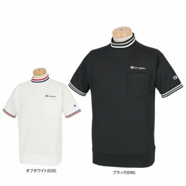チャンピオンゴルフ 2022年モデル ハイネック 半袖Tシャツ  ネイビー Sあり生地の厚さ