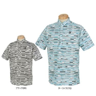 ブリヂストンゴルフ　メンズ ロゴデザイン 総柄プリント 半袖 共衿 ポロシャツ 3GY03A　2023年モデル 詳細1