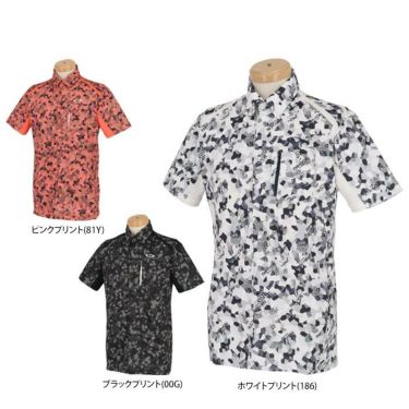 オークリー OAKLEY　メンズ ロゴ刺繍 グラフィックプリント メッシュ切替 半袖 ボタンダウン ポロシャツ FOA405166　2023年モデル 詳細1