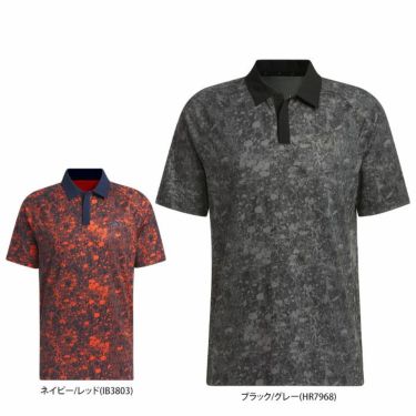 アディダス adidas　メンズ ULTIMATE365 総柄 ボタニカルプリント 半袖 ポロシャツ EEW66　2023年モデル 詳細1