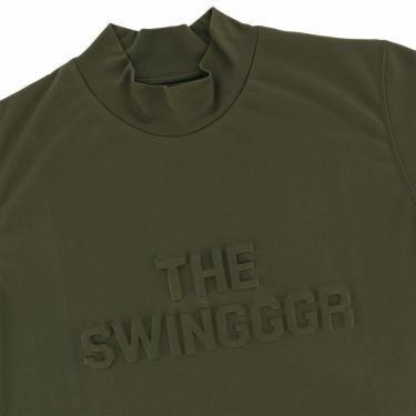 ザ スウィンガー THE SWINGGGR　メンズ エンボスロゴ ストレッチ 半袖 モックネックシャツ SWG23SS-CT002 詳細3