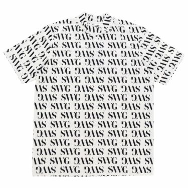 ザ スウィンガー THE SWINGGGR　メンズ ロゴデザイン 総柄プリント ストレッチ 半袖 モックネックシャツ SWG23SS-CT003 詳細1