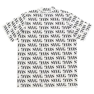 ザ スウィンガー THE SWINGGGR　メンズ ロゴデザイン 総柄プリント ストレッチ 半袖 モックネックシャツ SWG23SS-CT003 詳細2