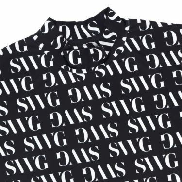 ザ スウィンガー THE SWINGGGR　メンズ ロゴデザイン 総柄プリント ストレッチ 半袖 モックネックシャツ SWG23SS-CT003 詳細3