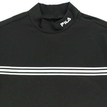 フィラ FILA　メンズ ロゴプリント ラインデザイン ストレッチ 半袖 モックネックシャツ 743-600　2023年モデル 詳細3