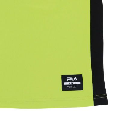 フィラ FILA　メンズ ロゴプリント バイカラー 配色切替 ストレッチ 半袖 モックネックシャツ 743-641　2023年モデル 詳細4