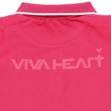 ビバハート VIVA HEART　レディース 鹿の子 ボックスロゴプリント 半袖 ポロシャツ 012-28445　2023年モデル 詳細4