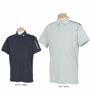 Jリンドバーグ J.LINDEBERG　メンズ ロゴプリント ショルダーライン 半袖 ポロシャツ 071-28461　2023年モデル 詳細1