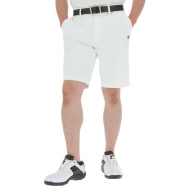 ニューバランスゴルフ　メンズ WORLD UVカット ストレッチタフタ ショートパンツ 012-3132001　2023年モデル ホワイト（030）