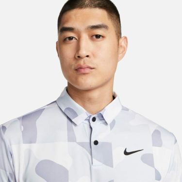 ナイキ NIKE　メンズ Dri-FIT ツアー カモフラージュ柄 半袖 ポロシャツ DR5311 100 ホワイト/ブラック　2023年モデル 詳細2