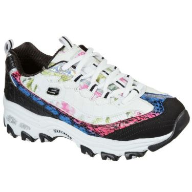 スケッチャーズ SKECHERS　GO GOLF ディーライツ　レディース スパイクレス ゴルフシューズ 123998 WHITE/BLACK/MULTI（WBMT）