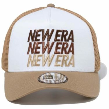 ニューエラ NEW ERA　キャップ 9FORTY A-Frame トラッカー In a Row ワードマークロゴ 13515873 カーキ　2023年モデル 詳細1