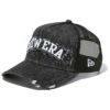 ニューエラ NEW ERA　キャップ 9FORTY A-Frame トラッカー Damage Denim ダメージデニム 13517951 ブラック　2023年モデル ブラック（13517951）