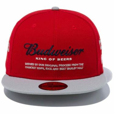 ニューエラ NEW ERA　キャップ 59FIFTY Budweiser バドワイザー ラベルロゴ 13534564 スカーレット　2023年モデル 詳細1