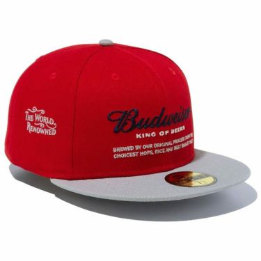 ニューエラ NEW ERA　キャップ 59FIFTY Budweiser バドワイザー ラベルロゴ 13534564 スカーレット　2023年モデル 詳細2