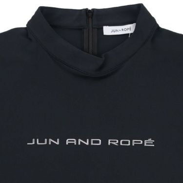 ジュン アンド ロペ JUN ＆ ROPE　レディース ロゴプリント ストレッチ 半袖 モックネックシャツ ERM13120　2023年モデル 詳細3