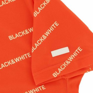 ブラック＆ホワイト Black＆White　ホワイトライン レディース 飛び柄 ロゴプリント 半袖 ラウンドヘム モックネックシャツ BLS9503WN　2023年モデル 詳細4