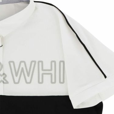 ブラック＆ホワイト Black＆White　ホワイトライン レディース ビッグロゴプリント 配色切替 半袖 ポロシャツ BLS9603WM　2023年モデル 詳細5