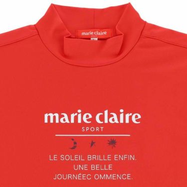 マリクレール marie claire　レディース ロゴプリント ストレッチ 半袖 モックネックシャツ 713-602　2023年モデル 詳細3