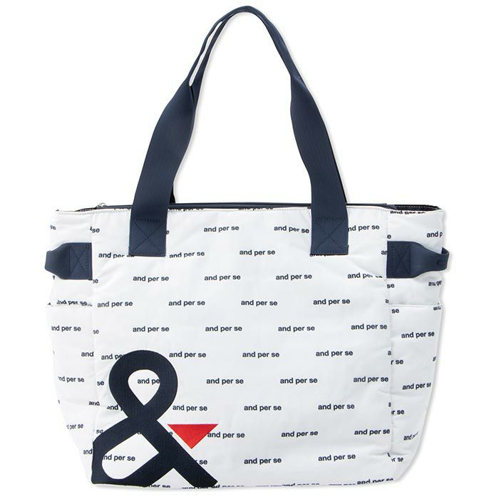 美品　and per se ホワイトビッグトートバッグ アンパスィ and per se ビッグ トートバッグ AUS7003 10 ホワイト 2023