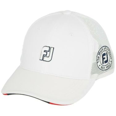 フットジョイ FootJoy　メンズ アメリカン メッシュ キャップ FH23AML-1 ホワイト　2023年モデル ホワイト（1）