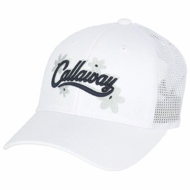 キャロウェイ Callaway　レディース ロゴ刺繍 メッシュ キャップ C23191209 1030 ホワイト　2023年モデル ホワイト（1030）