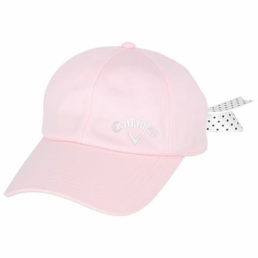 キャロウェイ Callaway　レディース ロゴプリント ドットリボン付き キャップ C23191210 1090 ピンク　2023年モデル ピンク（1090）