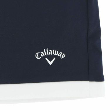 キャロウェイ Callaway　レディース ライン配色 ストレッチ スムース インナーパンツ一体型 部分プリーツ スカート C23128207　2023年モデル 詳細2