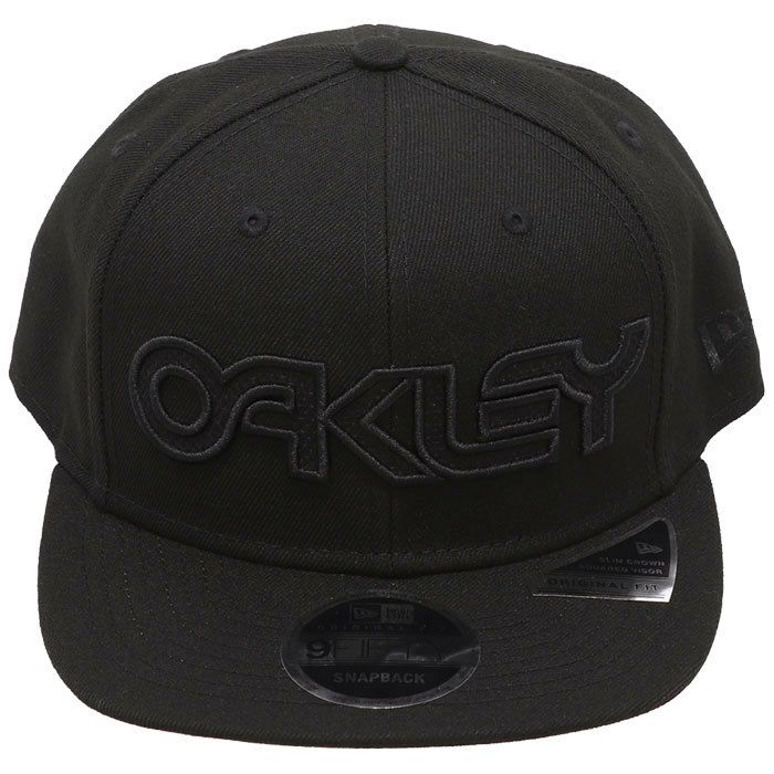 オークリー OAKLEY　メンズ New Eraコラボ 9FIFTY B1B MESHED FB HAT ロゴ刺繍 フラットブリム キャップ FOS900728 02E ブラックアウト　2023年モデル 詳細1