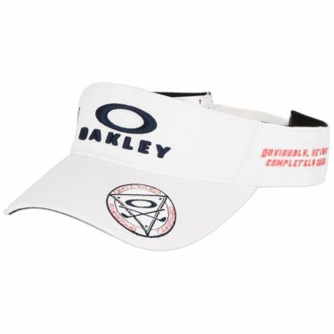 オークリー OAKLEY　メンズ OAKLEY FIXED VISOR 23.0 ロゴ刺繍 サンバイザー FOS901403 100 ホワイト　2023年モデル ホワイト（100）