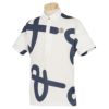 アンパスィ and per se　メンズ &ロゴプリント 半袖 ボタンダウン ポロシャツ　2023年モデル ホワイト（10）