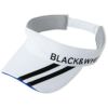 ブラック＆ホワイト Black＆White　ホワイトライン レディース ロゴ刺繍 ラインデザイン サンバイザー BLS8703W 10 ホワイト　2023年モデル ホワイト（10）