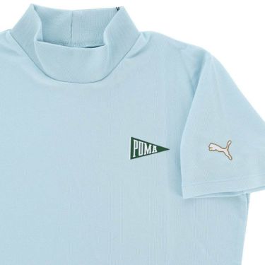 プーマ PUMA　レディース ロゴデザイン ストレッチ ツアー 半袖 リブ衿 モックネックシャツ 622445　2023年モデル 詳細3