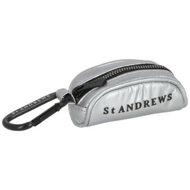 セントアンドリュース St ANDREWS　ロゴ ボールポーチ 042-3984351 160 シルバー　2023年モデル シルバー（160）