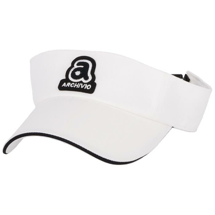 アルチビオ archivio　レディース ロゴワッペン サンバイザー A250208 090 ホワイト　2023年モデル ホワイト（090）