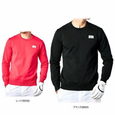 マンシングウェア Munsingwear　メンズ ロゴデザイン ジャガード 長袖 クルーネック セーター MEMVJL03　2023年モデル 詳細1