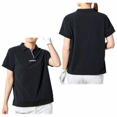 マンシングウェア Munsingwear　レディース ロゴ刺繍 パイル生地 半袖 スキッパーカラー シャツ MEWVJA07　2023年モデル 詳細4