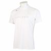 デサントゴルフ DESCENTE GOLF　メンズ ロゴプリント ストレッチ 半袖 モックネックシャツ DGMVJA15　2023年モデル ホワイト（WH00）