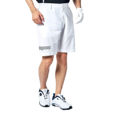 マンシングウェア Munsingwear　メンズ ロゴプリント ストレッチ ショートパンツ MEMVJD50　2023年モデル ホワイト（WH00）