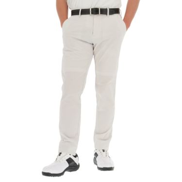 デサントゴルフ DESCENTE GOLF　メンズ ロゴプリント サッカー生地 ストレッチ ロングパンツ DGMVJD06　2023年モデル グレー（GY00）